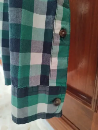 Camisa Hollister cuadros verde S
