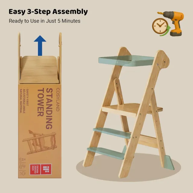 Torre Aprendizaje Montessori Madera Cosyland