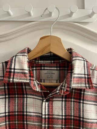 Camisa Jack & Jones de cuadros roja y blanca