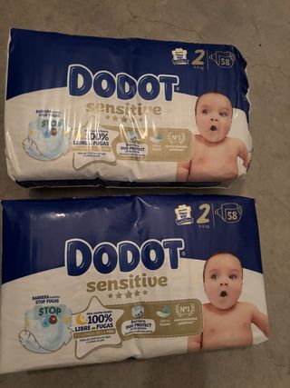 2 pañales Dodot Sensitive Talla 2 - 58 uds