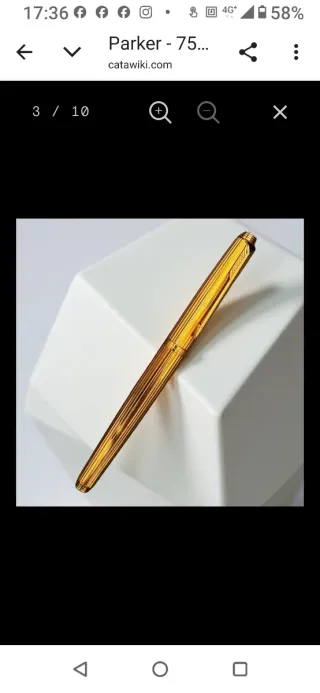 Parker 75 Placcato Oro Penna Stilografica Oro 14K
