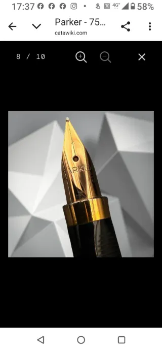 Parker 75 Placcato Oro Penna Stilografica Oro 14K