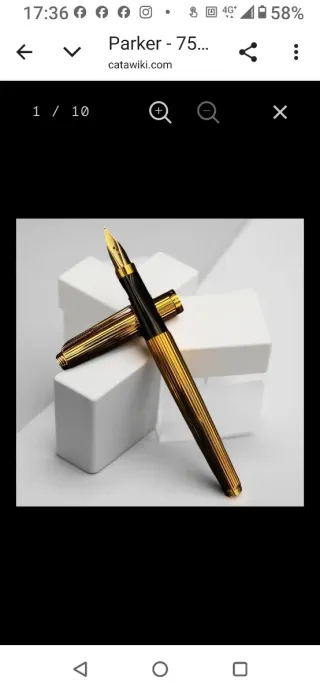 Parker 75 Placcato Oro Penna Stilografica Oro 14K