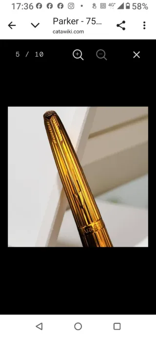 Parker 75 Placcato Oro Penna Stilografica Oro 14K