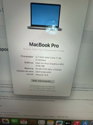 MacBook Pro 13 2019 Touch Bar i7 16GB