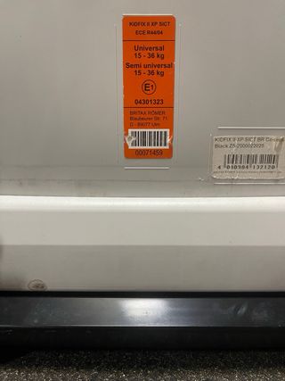 Silla coche Römer Britax con isofix