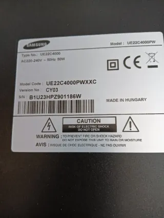 Televisión Samsung Negra