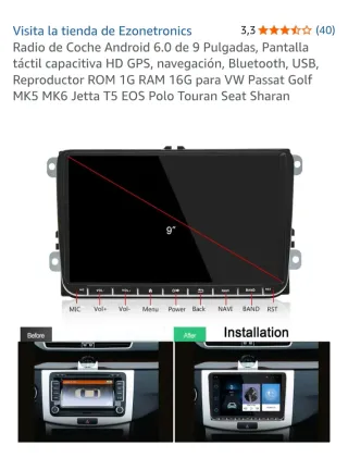 Pantalla de coche VW