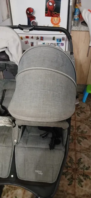 Carrito Gemelar Valco Baby Gris