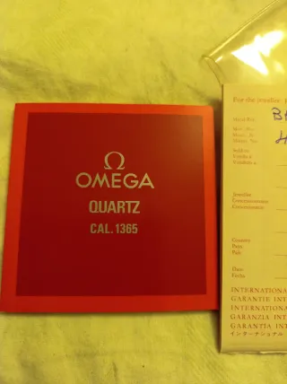 Istruzioni vintage Omega Quartz