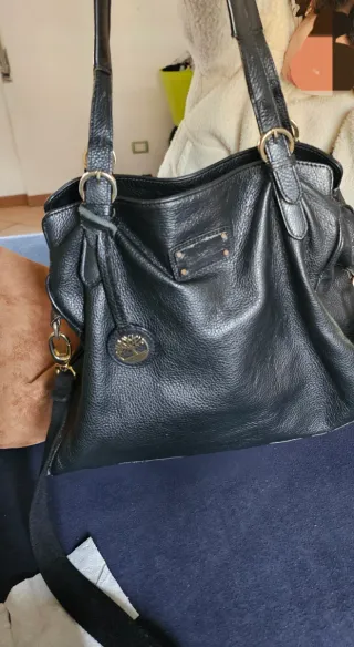 Borsa Timberland Nera Pelle