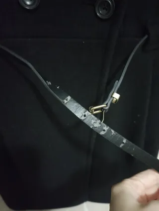 Abrigo paño negro Zara Talla S