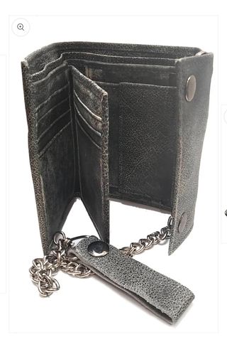 Cartera Piel Cadena Gris Old Indian