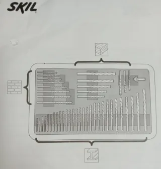 Caja Taladro Percutor Lijadora SKIL 200 Piezas