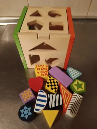 Cubo Madera Figuras encajables