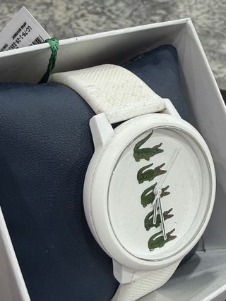 Reloj Lacoste Blanco con Cocodrilos Verdes