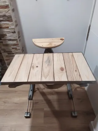 Mesa de trabajo/ordenador madera y metal