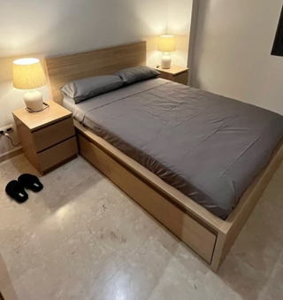 Cama MALM con 4 cajones y somier Luroy