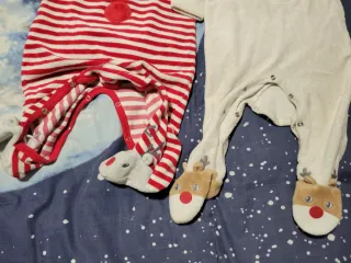 2 Peleles Pijamas Bebé Invierno Navideños.