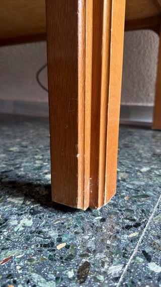 Mesa de salón madera y cristal