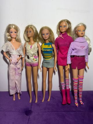 Lotto 5 Barbie tanya Muneca doll vintage bambole