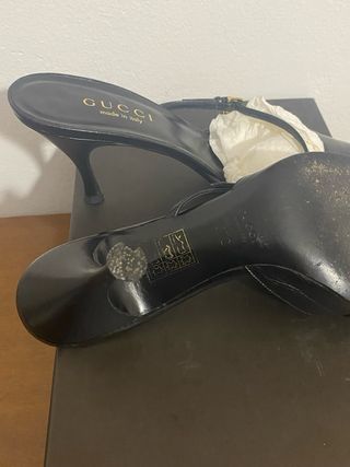 Sandali Gucci Pelle Nera Tg 37