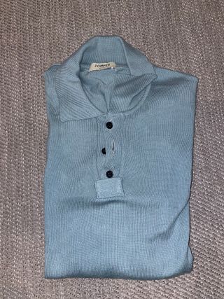 Jersey manga larga azul Pompeii