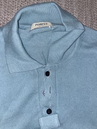 Jersey manga larga azul Pompeii