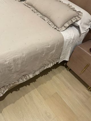 Colcha de algodón beige