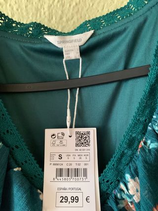 Vestido floral volante manga larga