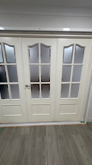 Puertas blancas de cristal