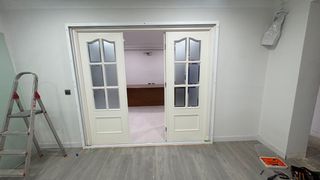 Puertas blancas de cristal