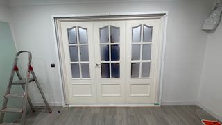 Puertas blancas de cristal