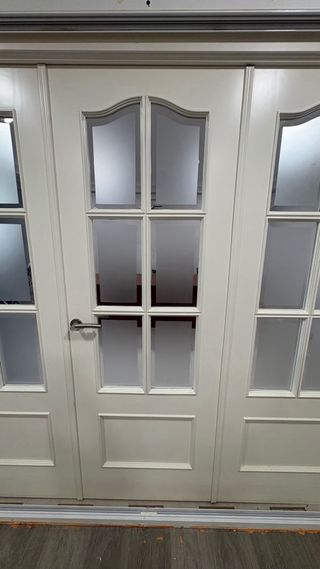 Puertas blancas de cristal