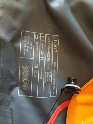 Kayak hinchable naranja ITIWIT