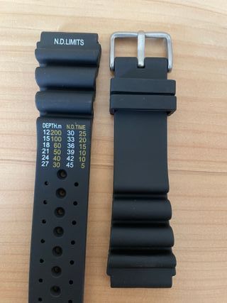 Cinturino Orologio Diver Nero 22mm