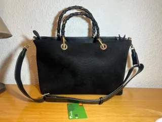 Bolso Parfois Negro Asa Bambú