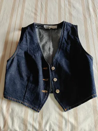 Chaleco tejano Zara azul