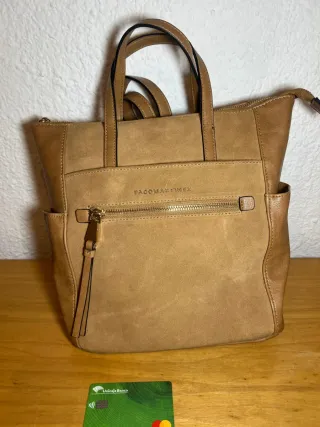 Bolso Mochila Paco Martinez Beige/Marrón