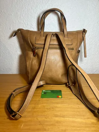 Bolso Mochila Paco Martinez Beige/Marrón