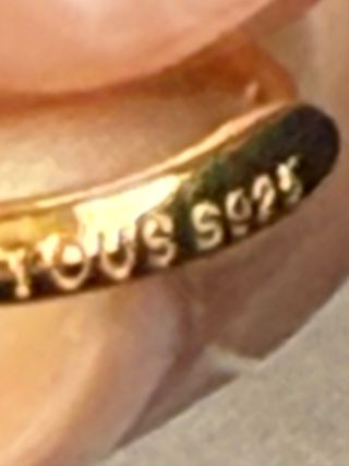 Pendientes Tous plata vermeil baño oro 18kt