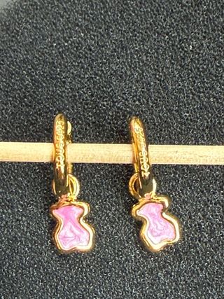 Pendientes Tous plata vermeil baño oro 18kt