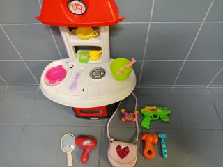 Cozinha de Brinquedo Vermelha e Branca