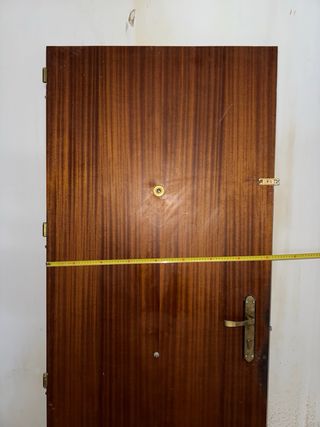 Puerta blindada madera