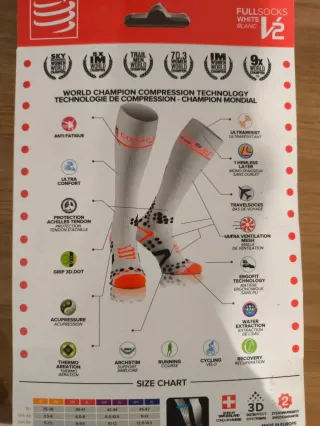 Calcetines Compressport Fullsocks V2 Talla 45