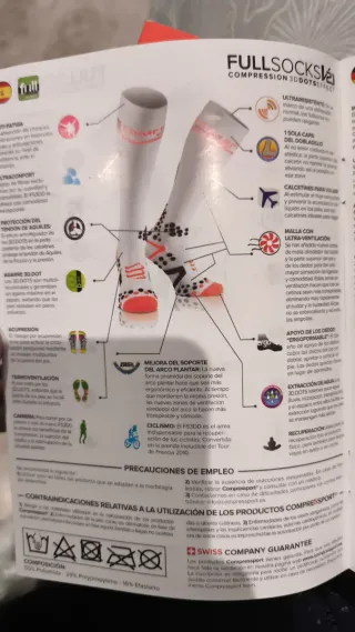 Calcetines Compressport Fullsocks V2 Talla 45