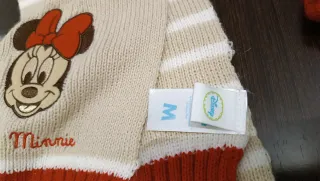 Conjunto Minnie: Gorro, Bufanda y Manoplas