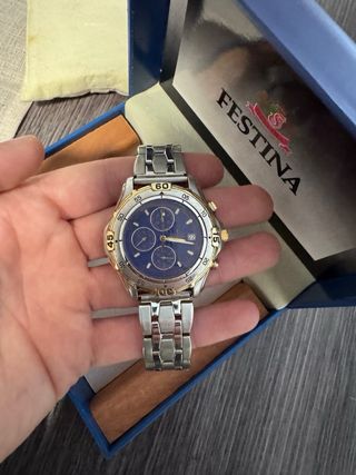 Reloj Festina Cronógrafo Azul y Dorado