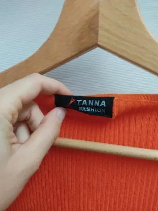 Chaqueta de punto naranja