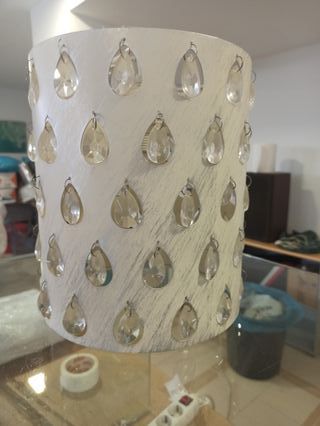 Lámpara colgante con cristales